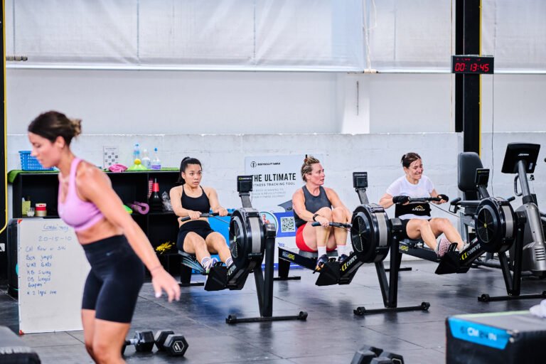 Intermediate and advanced HYROX athletes training